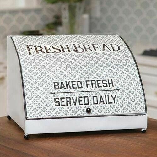 (image for) Fresh Bread Box White Metal