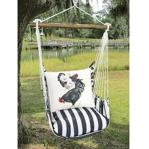 (image for) Stacked Chicken Hammock Swing Black White